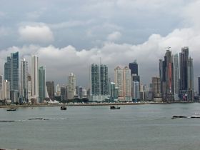 Panama City Panama skylilne, as  viewed from the Amador Causeway – Best Places In The World To Retire – International Living